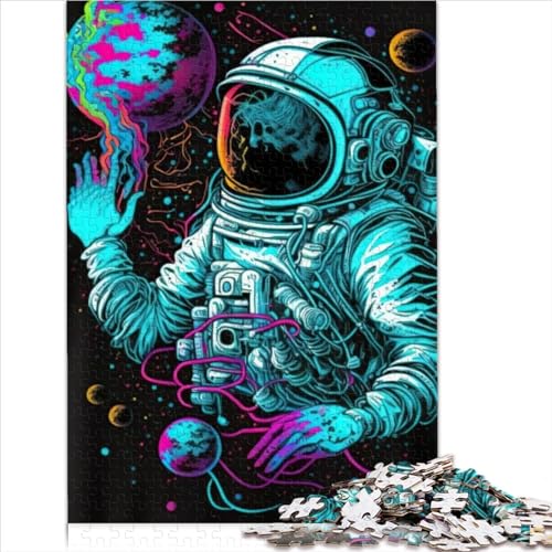 Puzzle | Puzzles Neon-Astronaut, 300 Teile, Puzzle für Erwachsene, Holzpuzzle für Erwachsene und Kinder ab 14 Jahren, tolle Geschenke für Weihnachten (40 x 28 cm) von AITEXI