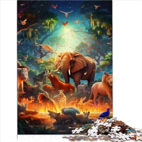 Puzzle Puzzles für Erwachsene 1000 Puzzles Afrikanische Tiere Holzpuzzle für Erwachsene und Kinder ab 12 Jahren Heimdekoration Puzzlespielzeug 1000 Teile (50 x 75 cm) von AITEXI