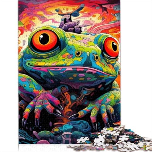 Puzzle für Erwachsene, 1000 Teile, Kunst-Fantasie-Frosch, 100% recycelter Karton, für Erwachsene und Kinder ab 12 Jahren, Familien-Puzzlespiel, 1000 Teile (26 x 38 cm) von AITEXI