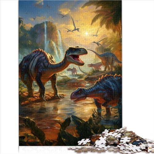 Puzzle für Erwachsene, 1000 Teile, für Erwachsene, Dinosaurier-Welt, Papppuzzle für Erwachsene und Kinder ab 14 Jahren, Denkspiel, 1000 Teile (26 x 38 cm) von AITEXI