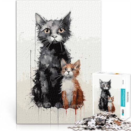 Puzzle für Erwachsene, 1000 Teile Dekomprimierendes intellektuelles Lernspielzeug Wire Cats Duett Geburtstagsgeschenk, Geschenke52x38cm Puzzle für Erwachsene, 1000 Teile Dekomprimierendes intellektuelles Lernspielzeug Wire Cats Duett Geburtstagsgeschenk, Geschenke52x38cm von AITEXI