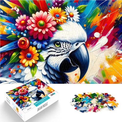 Puzzle für Erwachsene, 1000 Teile Denkspiel Majestätischer blühender Papagei aus Acryl Wunschliste mit dem Weihnachtsmann52x38cm Puzzle für Erwachsene, 1000 Teile Denkspiel Majestätischer blühender Papagei aus Acryl Wunschliste mit dem Weihnachtsmann52x38cm von AITEXI