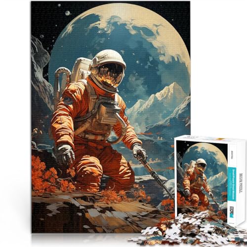 Puzzle für Erwachsene, 1000 Teile Geschenke zum Suchbegriff: Herausfordernde Spiele Astronautenblumen Wichtelgeschenke75x50cm von AITEXI