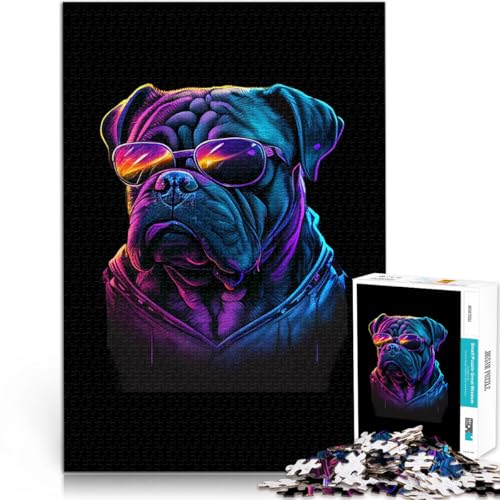 Puzzle für Erwachsene, 1000 Teile Geschenke zum Suchbegriff: Herausfordernde Spiele Bullmastiff Tolle Geschenke und Spielzeuge38x26cm von AITEXI