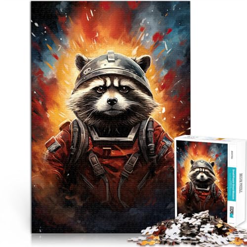 Puzzle für Erwachsene, 1000 Teile Geschenke zum Suchbegriff: Herausfordernde Spiele Waschbärkunst Geburtstagsgeschenk70x100cm von AITEXI