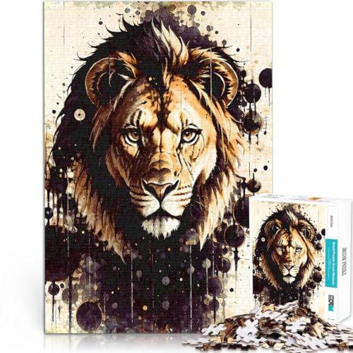 Puzzle für Erwachsene, 1000 Teile Handgeschwindigkeitswettbewerb Löwen-Kunstwerk Lustige Aktivitäten für zu Hause, Geburtstagsgeschenk, Reisegeschenk,75x50cm Puzzle für Erwachsene, 1000 Teile Handgeschwindigkeitswettbewerb Löwen-Kunstwerk Lustige Aktivitäten für zu Hause, Geburtstagsgeschenk, Reisegeschenk,75x50cm von AITEXI