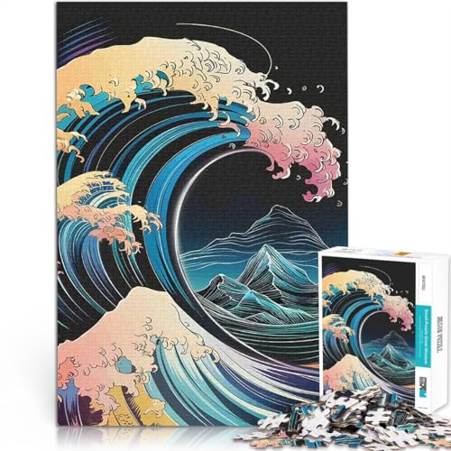 Puzzle für Erwachsene, 1000 Teile Herausforderndes Spiel Großer Wellendruck denn eignet ganze Familie52x38cm von AITEXI