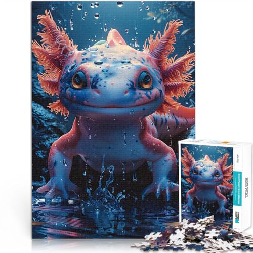 Puzzle für Erwachsene, 1000 Teile Herausforderndes Spiel Niedlicher Axolotl im Regen Lernspiel für Geburtstag, Weihnachten52x38cm Puzzle für Erwachsene, 1000 Teile Herausforderndes Spiel Niedlicher Axolotl im Regen Lernspiel für Geburtstag, Weihnachten52x38cm von AITEXI
