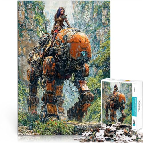 Puzzle für Erwachsene, 1000 Teile Lernspiel-Herausforderungsspielzeug Dschungeleroberung mit passendem Poster und Quizblatt52x38cm von AITEXI