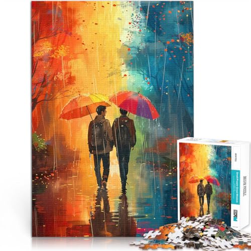 Puzzle für Erwachsene, 1000 Teile Lernspiel-Herausforderungsspielzeug Liebe im Regen Lernspiel für Geburtstag, Weihnachten75x50cm Puzzle für Erwachsene, 1000 Teile Lernspiel-Herausforderungsspielzeug Liebe im Regen Lernspiel für Geburtstag, Weihnachten75x50cm von AITEXI