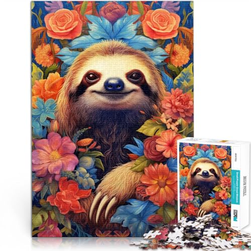 Puzzle für Erwachsene, 1000 Teile Lernspiele DIY Spielzeug Faultier-Blumenporträt Geeignet für die Schreibtischdekoration75x50cm Puzzle für Erwachsene, 1000 Teile Lernspiele DIY Spielzeug Faultier-Blumenporträt Geeignet für die Schreibtischdekoration75x50cm von AITEXI