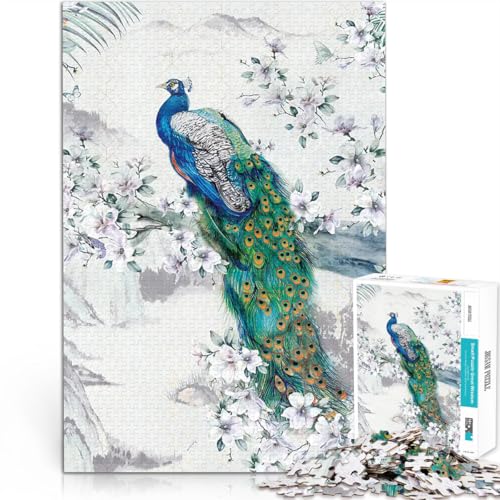 Puzzle für Erwachsene, 1000 Teile Lernspiele Heimdekoration majestätische Pfaueneinsamkeit Lernspiel für Geburtstag, Weihnachten38x26cm Puzzle für Erwachsene, 1000 Teile Lernspiele Heimdekoration majestätische Pfaueneinsamkeit Lernspiel für Geburtstag, Weihnachten38x26cm von AITEXI