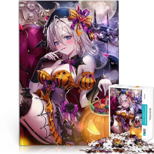 Puzzle für Erwachsene, 1000 Teile Lernspielzeug für die ganze Familie Halloween-Anime-Mädchen mit passendem Poster und Quizblatt38x26cm Puzzle für Erwachsene, 1000 Teile Lernspielzeug für die ganze Familie Halloween-Anime-Mädchen mit passendem Poster und Quizblatt38x26cm von AITEXI