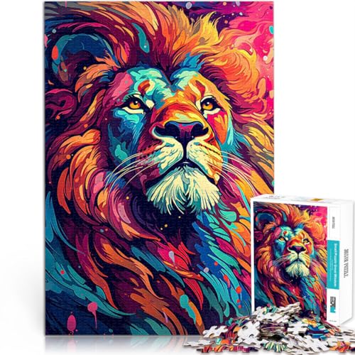Puzzle für Erwachsene, 1000 Teile Pädagogisches Spielzeug zum Stressabbau Lebhafter Hochlandlöwe Geburtstagsgeschenk, Geschenke52x38cm von AITEXI