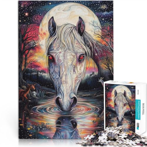 Puzzle für Erwachsene, 1000 Teile Pädagogisches Spielzeug zum Stressabbau rotäugiges Pferd Verbessern Sie das Gedächtnis75x50cm von AITEXI
