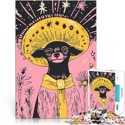 Puzzle für Erwachsene, 1000 Teile Quizspiel Niedlicher Chihuahua in Einer Sombrero-Minimalistische Kunstillustration für Heimdekoration75x50cm Puzzle für Erwachsene, 1000 Teile Quizspiel Niedlicher Chihuahua in Einer Sombrero-Minimalistische Kunstillustration für Heimdekoration75x50cm von AITEXI