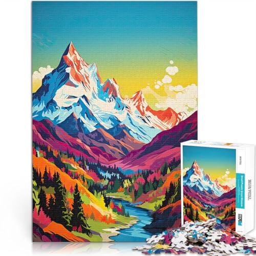 Puzzle für Erwachsene, 1000 Teile Trainieren Sie Ihr Gehirn und Ihre Hände Popart Berge Geburtstagsgeschenk, Geschenke52x38cm Puzzle für Erwachsene, 1000 Teile Trainieren Sie Ihr Gehirn und Ihre Hände Popart Berge Geburtstagsgeschenk, Geschenke52x38cm von AITEXI
