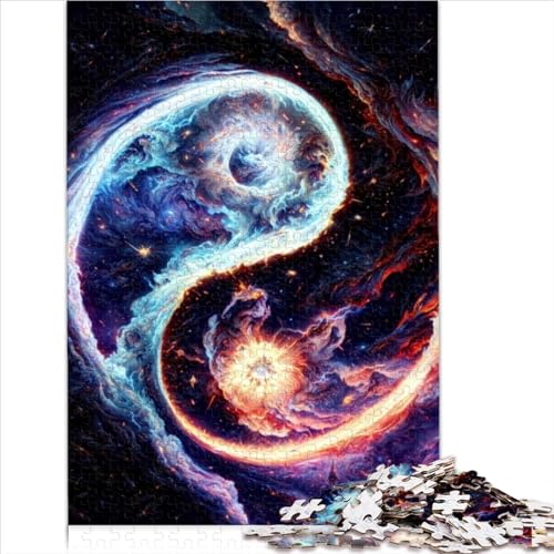 Puzzle für Erwachsene, Feuer und EIS, Yin und Yang, 1000 Teile, Puzzlespiel, Papppuzzle für Erwachsene und Kinder ab 14 Jahren, tolles, 1000 Teile (26 x 38 cm) von AITEXI