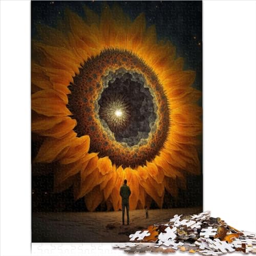 Puzzle für Erwachsene, Puzzle für Erwachsene, Universum, Sonnenblume, Holzpuzzle für Erwachsene und Kinder ab 10 Jahren, Lernpuzzle, 300 Teile (40 x 28 cm) von AITEXI