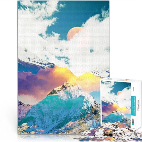 Puzzle für Erwachsene 1000 Teile Anspruchsvoll, Aber lustig und humorvoll Träumende Berge Künstlersammlung, Bildende Kunst38x26cm von AITEXI