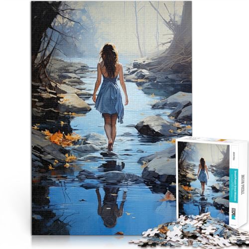 Puzzle für Erwachsene 1000 Teile Anspruchsvolles Spiel und Familienspaß Flusslandschaftskunst Geeignet für die Schreibtischdekoration38x26cm von AITEXI