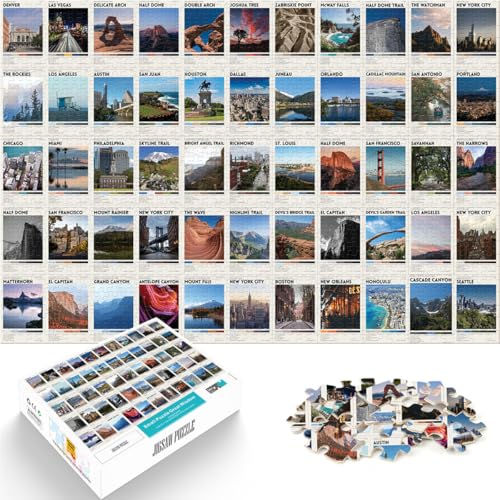Puzzle für Erwachsene 1000 Teile Anspruchsvolles Spiel und Familienspaß minimalistisches reiseplakat für Heimdekoration75x50cm von AITEXI