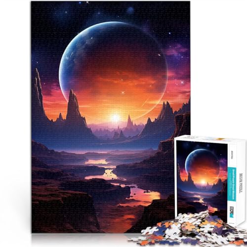 Puzzle für Erwachsene 1000 Teile Dekomprimierendes intellektuelles Lernspielzeug Berge und Planeten Wichtelgeschenke75x50cm von AITEXI