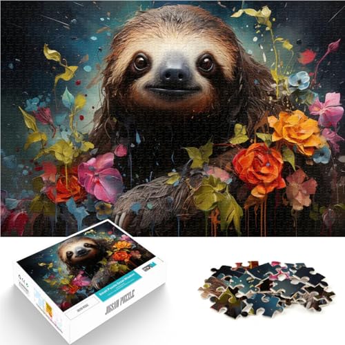 Puzzle für Erwachsene 1000 Teile Dekomprimierendes intellektuelles Lernspielzeug Blühendes Faultier Geschenk zum Geburtstag38x26cm Puzzle für Erwachsene 1000 Teile Dekomprimierendes intellektuelles Lernspielzeug Blühendes Faultier Geschenk zum Geburtstag38x26cm von AITEXI