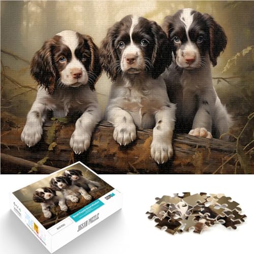 Puzzle für Erwachsene 1000 Teile Denkspiel DREI English Springer Spaniel Welpen Jedes Stück ist einzigartig – Anspruchsvolles Familienspiel52x38cm Puzzle für Erwachsene 1000 Teile Denkspiel DREI English Springer Spaniel Welpen Jedes Stück ist einzigartig – Anspruchsvolles Familienspiel52x38cm von AITEXI