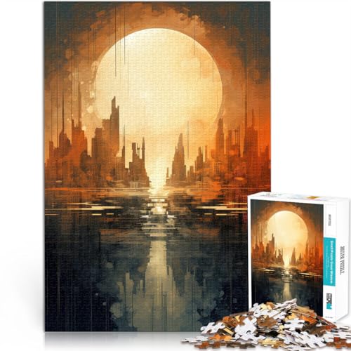 Puzzle für Erwachsene 1000 Teile Denkspiel Kunstwerke mit der Skyline der Stadt mit vollständig ineinander greifenden, zufällig geformten Teilen38x26cm Puzzle für Erwachsene 1000 Teile Denkspiel Kunstwerke mit der Skyline der Stadt mit vollständig ineinander greifenden, zufällig geformten Teilen38x26cm von AITEXI
