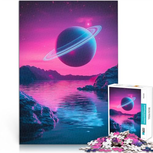 Puzzle für Erwachsene 1000 Teile Denkspiel Saturnähnlicher Planet im rosa Himmel Geeignet für die Schreibtischdekoration70x100cm Puzzle für Erwachsene 1000 Teile Denkspiel Saturnähnlicher Planet im rosa Himmel Geeignet für die Schreibtischdekoration70x100cm von AITEXI