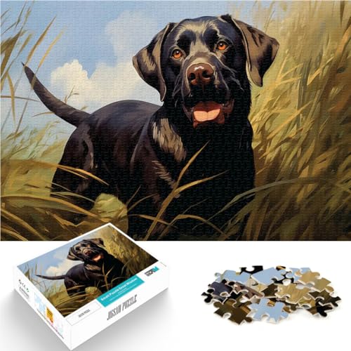 Puzzle für Erwachsene 1000 Teile Denkspiel Schwarzer Labrador Retriever im hohen Gras Tolle Geschenke und Spielzeuge70x100cm Puzzle für Erwachsene 1000 Teile Denkspiel Schwarzer Labrador Retriever im hohen Gras Tolle Geschenke und Spielzeuge70x100cm von AITEXI