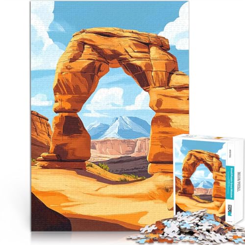 Puzzle für Erwachsene 1000 Teile Intellektuelles Spiel Sandsteinbogenlandschaft eignet ganze Familie38x26cm von AITEXI