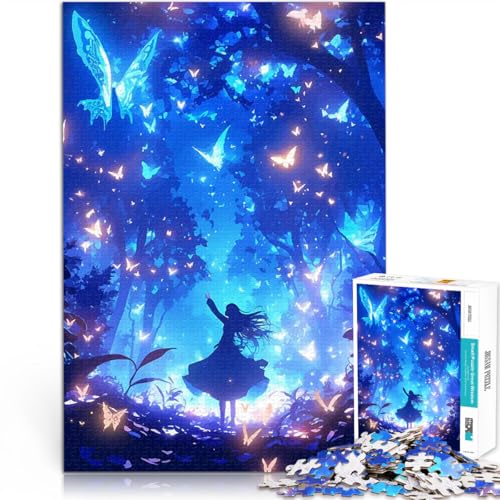 Puzzle für Erwachsene 1000 Teile Lernspiel-Herausforderungsspielzeug Mädchen im Schmetterlingswald Lernspiel für Geburtstag, Weihnachten75x50cm Puzzle für Erwachsene 1000 Teile Lernspiel-Herausforderungsspielzeug Mädchen im Schmetterlingswald Lernspiel für Geburtstag, Weihnachten75x50cm von AITEXI