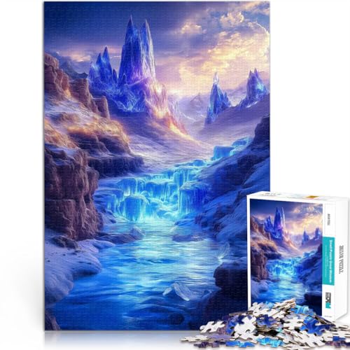 Puzzle für Erwachsene 1000 Teile Quizspiel Wasserfall mit Leuchtend blauem Kristall-Canyon Geschenke für Freunde und Familie75x50cm Puzzle für Erwachsene 1000 Teile Quizspiel Wasserfall mit Leuchtend blauem Kristall-Canyon Geschenke für Freunde und Familie75x50cm von AITEXI