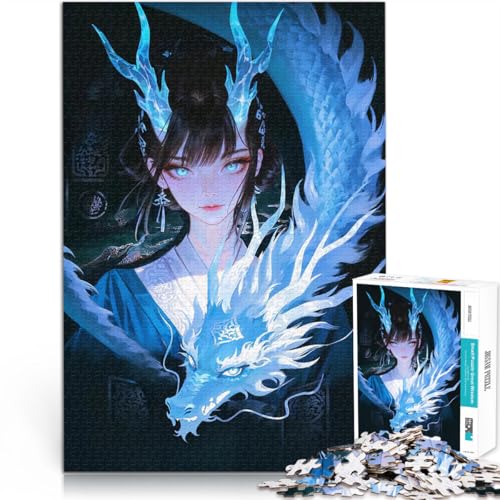 Puzzle für Erwachsene 1000 Teile Schwierig und herausfordernd Anime-Mädchen mit blauem Drachen Die Liebe zwischen Paaren stärken75x50cm Puzzle für Erwachsene 1000 Teile Schwierig und herausfordernd Anime-Mädchen mit blauem Drachen Die Liebe zwischen Paaren stärken75x50cm von AITEXI