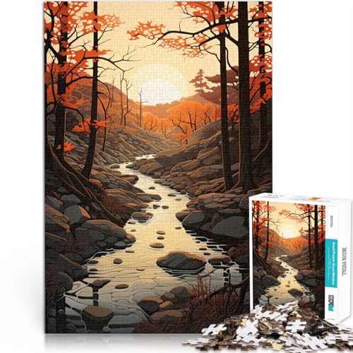 Puzzle für Erwachsene 1000 Teile Spiele Spielzeug Geschenk Flusslandschaftskunst Einzigartige Geburtstags- und Geschenkideen75x50cm von AITEXI