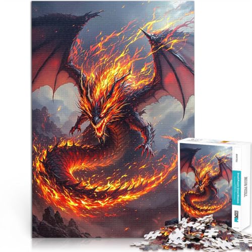 Puzzle für Erwachsene 1000 Teile Spiele Spielzeug Geschenk Ölgemälde „Feuriger Drache“ Geeignet für die Schreibtischdekoration52x38cm Puzzle für Erwachsene 1000 Teile Spiele Spielzeug Geschenk Ölgemälde „Feuriger Drache“ Geeignet für die Schreibtischdekoration52x38cm von AITEXI