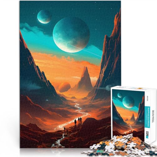 Puzzle für Erwachsene 2000 Teile Spielspielzeug Berge und Planeten Kunst Geburtstagsgeschenk, Geschenke, Wandkunst70x100cm von AITEXI