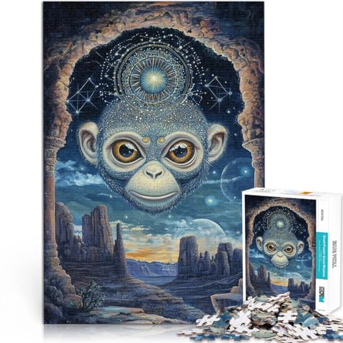 Puzzle für Erwachsene 1000 Teile Spielzeug-Intellektuelles Spiel Fantasy-Affenkunst Geburtstagsgeschenk, Geschenke, Wandkunst52x38cm von AITEXI