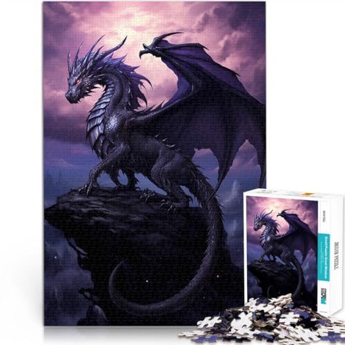 Puzzle für Erwachsene 1000 Teile Trainieren Sie Ihr Gehirn und Ihre Hände Majestätischer schwarzer Drache Heimdekoration75x50cm Puzzle für Erwachsene 1000 Teile Trainieren Sie Ihr Gehirn und Ihre Hände Majestätischer schwarzer Drache Heimdekoration75x50cm von AITEXI