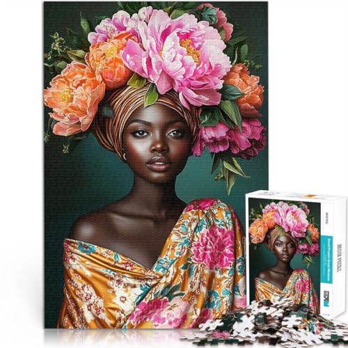 Puzzle für Erwachsene 1000 Teile für Lernspiel-Herausforderungsspielzeug Blumenporträt Einer Frau Lernspiel für Geburtstag, Weihnachten38x26cm Puzzle für Erwachsene 1000 Teile für Lernspiel-Herausforderungsspielzeug Blumenporträt Einer Frau Lernspiel für Geburtstag, Weihnachten38x26cm von AITEXI