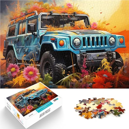 Puzzle für Erwachsene mit 1000 Teilen Anspruchsvoll, Aber lustig und humorvoll Hummer H1 Auto Geburtstagsgeschenk, Geschenke75x50cm von AITEXI