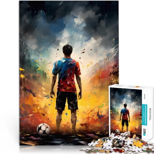 Puzzle für Erwachsene mit 1000 Teilen Anspruchsvolles Spiel und Familienspaß Fußballspieler Verbessern Sie das Gedächtnis52x38cm von AITEXI