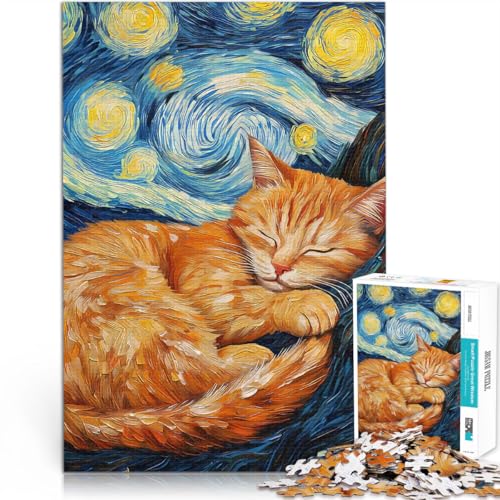 Puzzle für Erwachsene mit 1000 Teilen Anspruchsvolles Spiel und Familienspaß Katze in der Sternennacht Wanddekoration38x26cm Puzzle für Erwachsene mit 1000 Teilen Anspruchsvolles Spiel und Familienspaß Katze in der Sternennacht Wanddekoration38x26cm von AITEXI