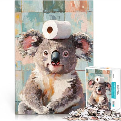 Puzzle für Erwachsene mit 1000 Teilen Anspruchsvolles Spiel und Familienspaß Koala mit Toilettenpapier für Heimdekoration75x50cm Puzzle für Erwachsene mit 1000 Teilen Anspruchsvolles Spiel und Familienspaß Koala mit Toilettenpapier für Heimdekoration75x50cm von AITEXI