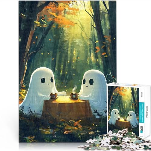 Puzzle für Erwachsene mit 1000 Teilen Denkspiel Halloween-Geister-Teeparty Wanddekoration Einzigartige Geburtstags- und Weihnachtsgeschenke52x38cm Puzzle für Erwachsene mit 1000 Teilen Denkspiel Halloween-Geister-Teeparty Wanddekoration Einzigartige Geburtstags- und Weihnachtsgeschenke52x38cm von AITEXI