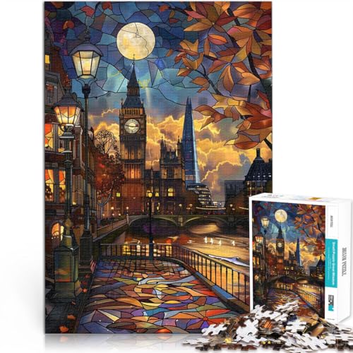 Puzzle für Erwachsene mit 1000 Teilen Denkspiel Mondschein-Ruhe in London denn eignet ganze Familie75x50cm Puzzle für Erwachsene mit 1000 Teilen Denkspiel Mondschein-Ruhe in London denn eignet ganze Familie75x50cm von AITEXI