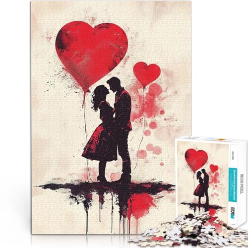Puzzle für Erwachsene mit 1000 Teilen Denkspiel Paar mit Herzballons denn eignet ganze Familie52x38cm Puzzle für Erwachsene mit 1000 Teilen Denkspiel Paar mit Herzballons denn eignet ganze Familie52x38cm von AITEXI