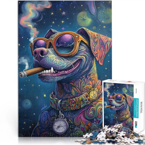 Puzzle für Erwachsene mit 1000 Teilen Geschenke zum Suchbegriff: Herausfordernde Spiele Hundeboss Wichtelgeschenke75x50cm von AITEXI